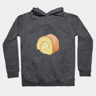 Swiss roll cake watercolour design Hoodie